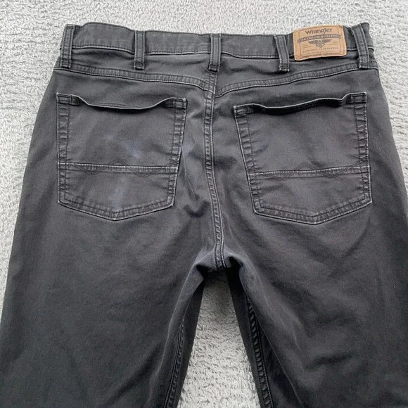 Wrangler Jeans Mens 34x29 Black Slim Straight Denim Casual Classic Fit Workwear - Picture 7 of 10
